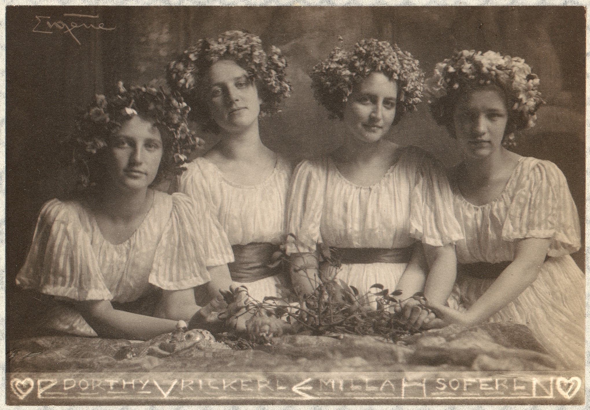 Illustrative historic portrait of four sisters